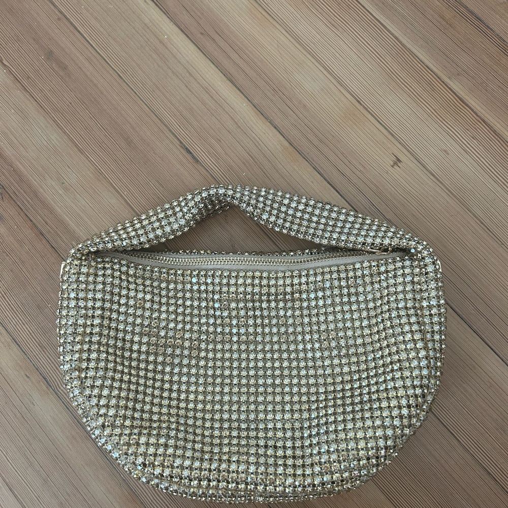 Aldo Studded Gold Shoulder Bag